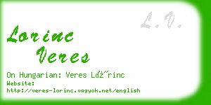 lorinc veres business card